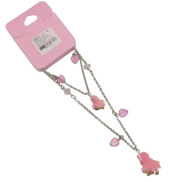 Claires Club Unicorn Jewelry Set Necklace Bracelet Ring Pink Glow in the Dark - Picture 8 of 9